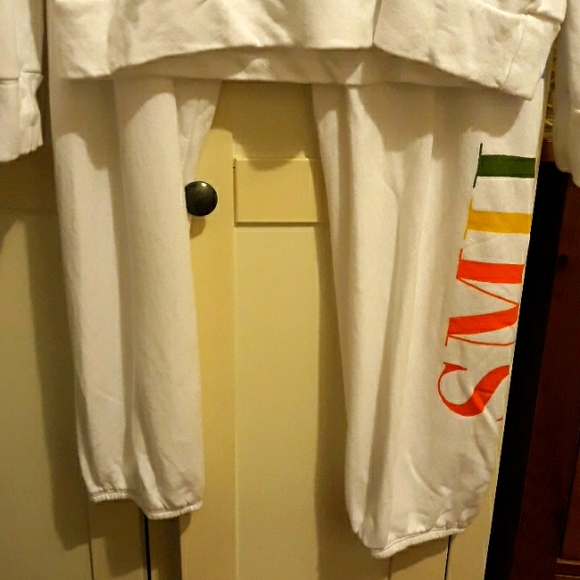 Sundry White Sweatshirt & Joggers Sweatpants Terry size 1 Coordinated Set NWOT - Picture 9 of 17